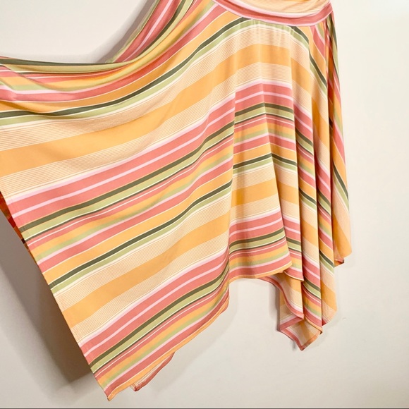 CYNTHIA STEFFE Strapless Stripe Handkerchief Dress - Picture 2 of 6